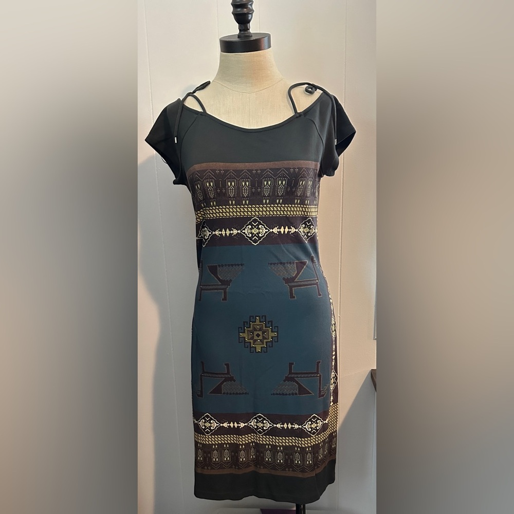 Desigual Teal & Brown Dress